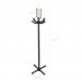 FixtureDisplays Mobile Coat Hanging Rack Table Bed Side Hanger Bag Merchandiser 15238-Black
